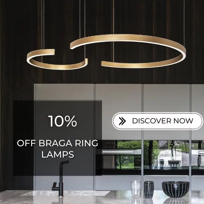 10% off Braga ring lamps